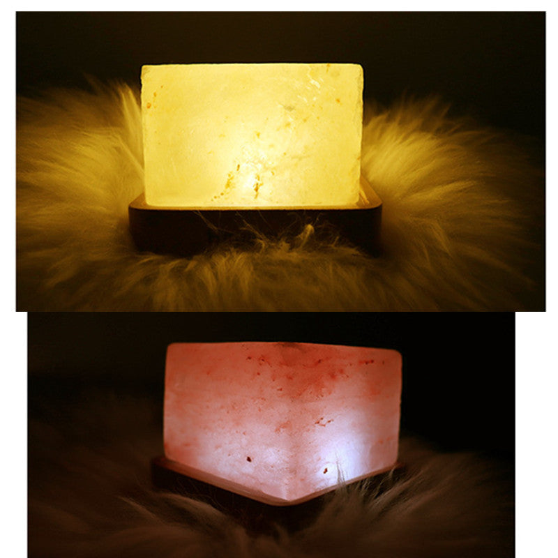 Restful Rays Square Himalayan Pink Salt Desk Lamp