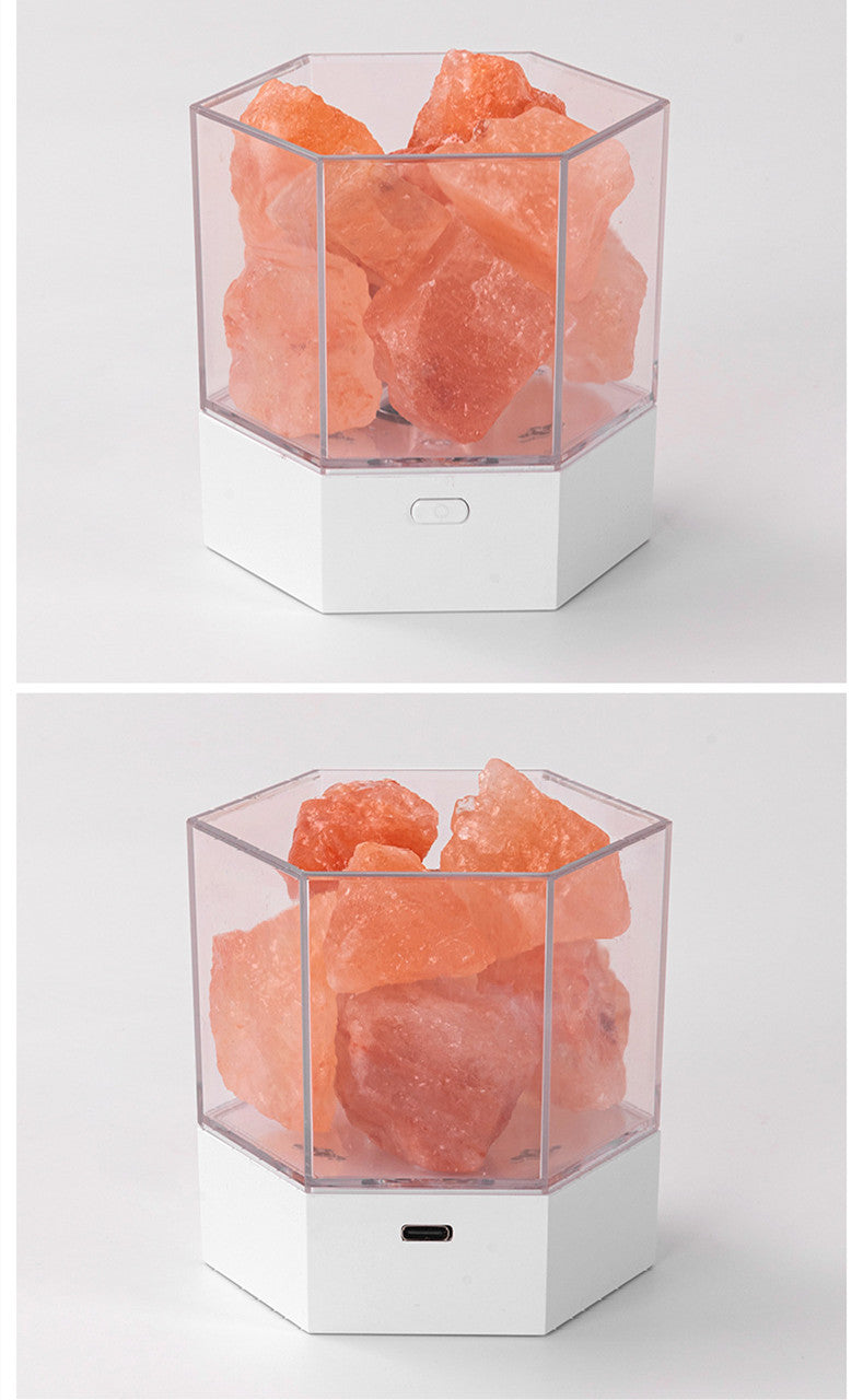 Restful Rays Ambient Himalayan Salt Stone Night Light