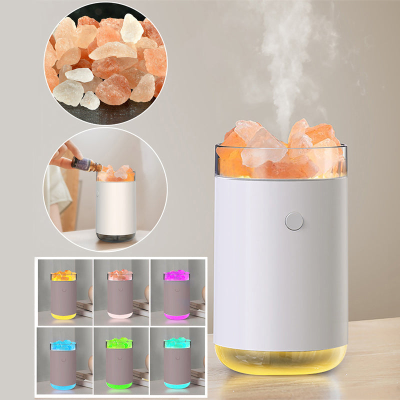 Restful Rays Himalayan Salt Cool-Mist Aromatherapy Diffuse and Humidifier with LED