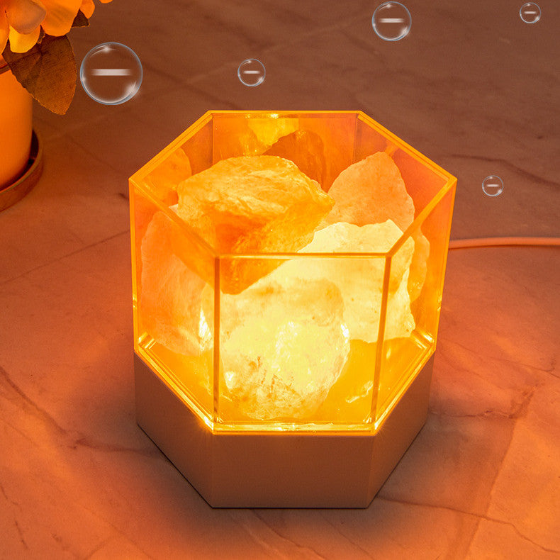 Restful Rays Ambient Himalayan Salt Stone Night Light