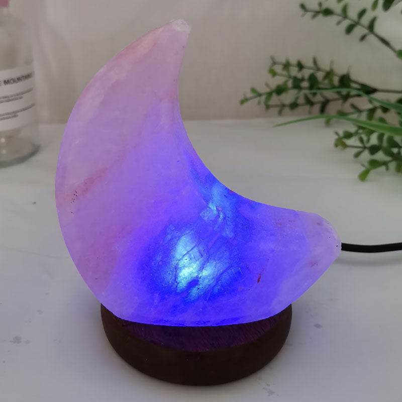 Restful Rays Color Changing USB Pink Salt LED Moon Light